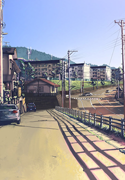 Anime landscape pictures simple background album