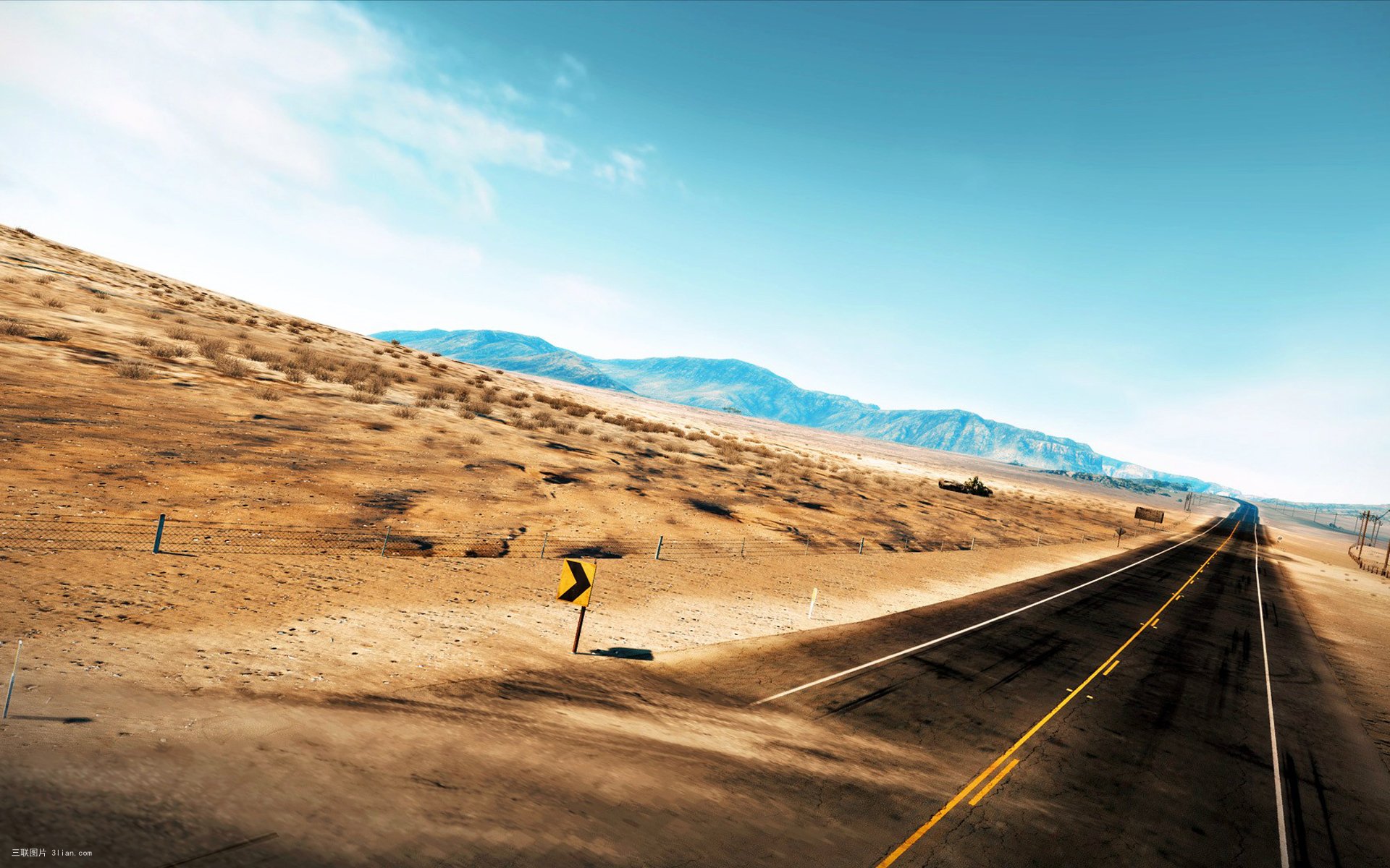 Desert highway scenery picture HD large picture