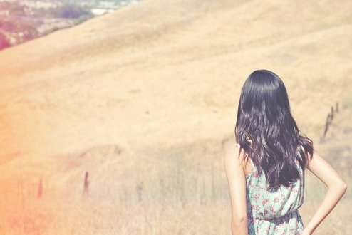 Beautiful picture of girl's back