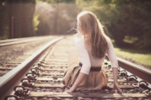 Beautiful picture of girl's back