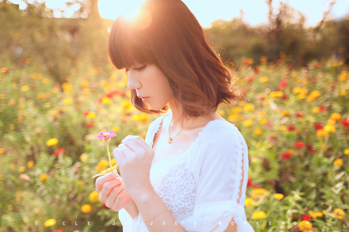 Beautiful picture of girl's side face