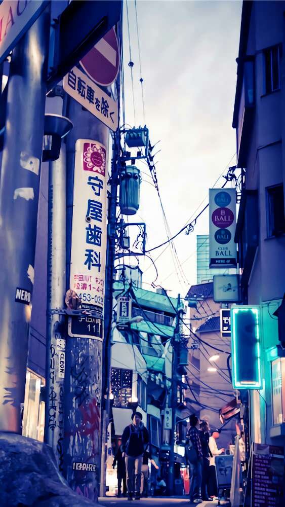 Beautiful pictures of city streets, pictures of Japanese streets with artistic conception