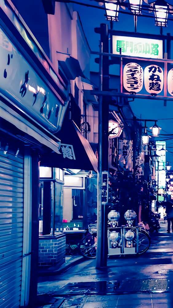 Beautiful pictures of city streets, pictures of Japanese streets with artistic conception