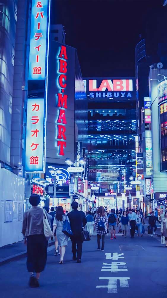 Beautiful pictures of city streets, pictures of Japanese streets with artistic conception