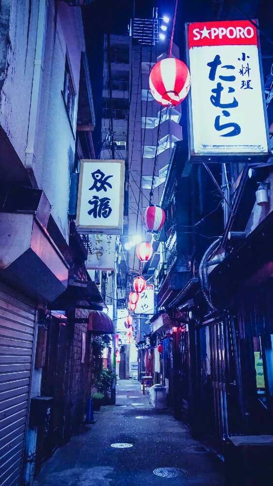 Beautiful pictures of city streets, pictures of Japanese streets with artistic conception