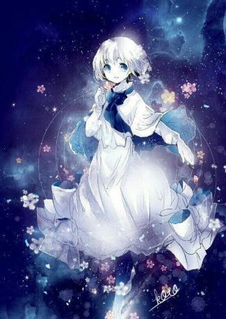 Beautiful anime starry sky girl pictures
