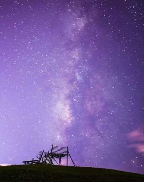 Purple starry sky mobile wallpaper