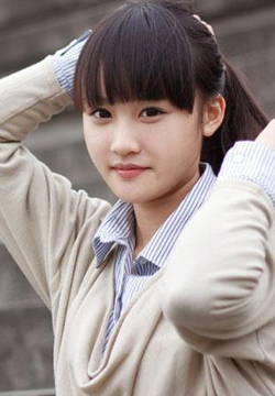 Fresh and beautiful photos of little Lolita with ponytail on campus