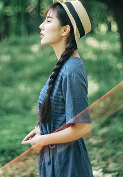A collection of beautiful pictures of girls temperament in the forest