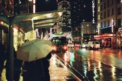 Beautiful artistic conception scenery picture of city on rainy night