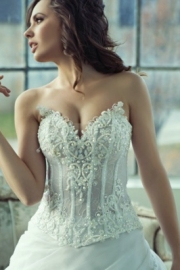 Pure white beautiful wedding dress
